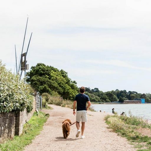 Southampton waterfront - financial advisor Simon garber walking in warsash